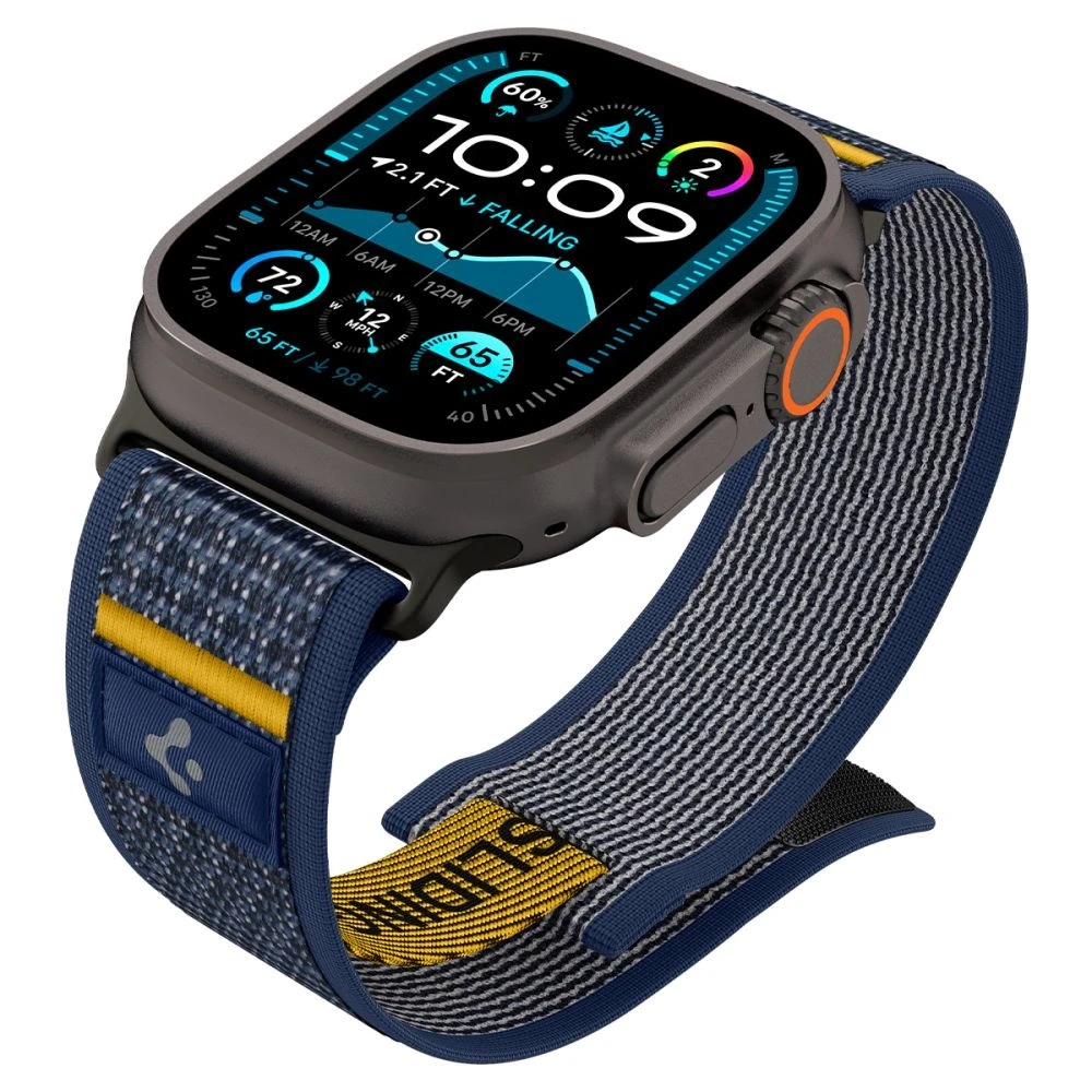 Mėlyna apyrankė Apple Watch 6 / 7 / 8 / 9 / 10 / SE / Ultra 1 / 2 ( 44 / 45 / 46 / 49 mm) laikrodžiui „Spigen Athlex Air”