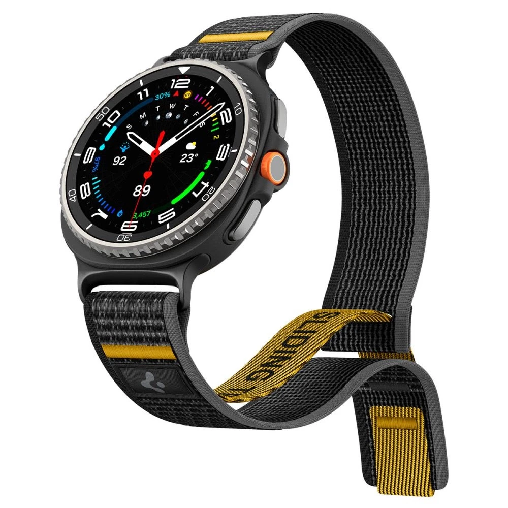 Spigen Athlex Air aktyvus dirželis, juodas - Samsung Galaxy Watch 8 46 mm/44 mm/40 mm