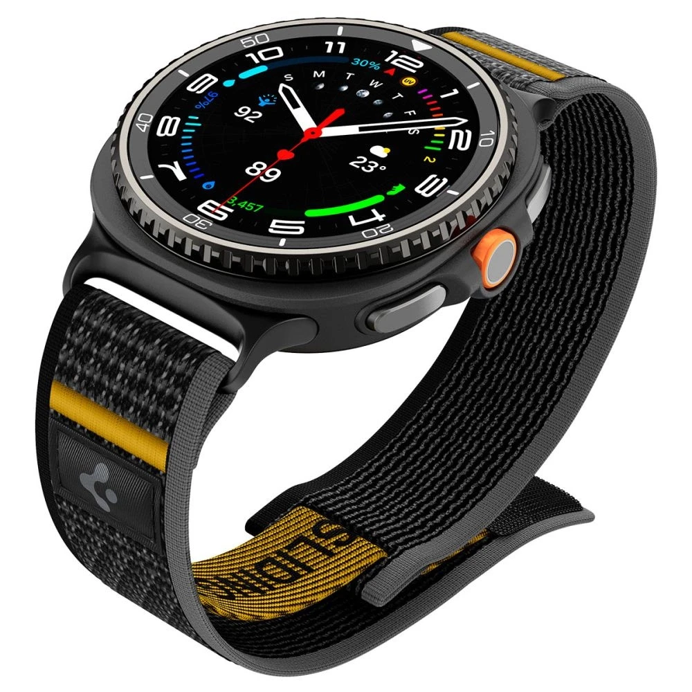 Spigen Athlex Air aktyvus dirželis, juodas - Samsung Galaxy Watch 8 46 mm/44 mm/40 mm