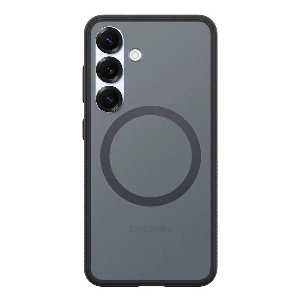 Spigen Capella GP-FPS931PGBJW silikoninis dėklas su MagFit Magnetic Ring skirtas Samsung Galaxy S25 – juodos spalvos