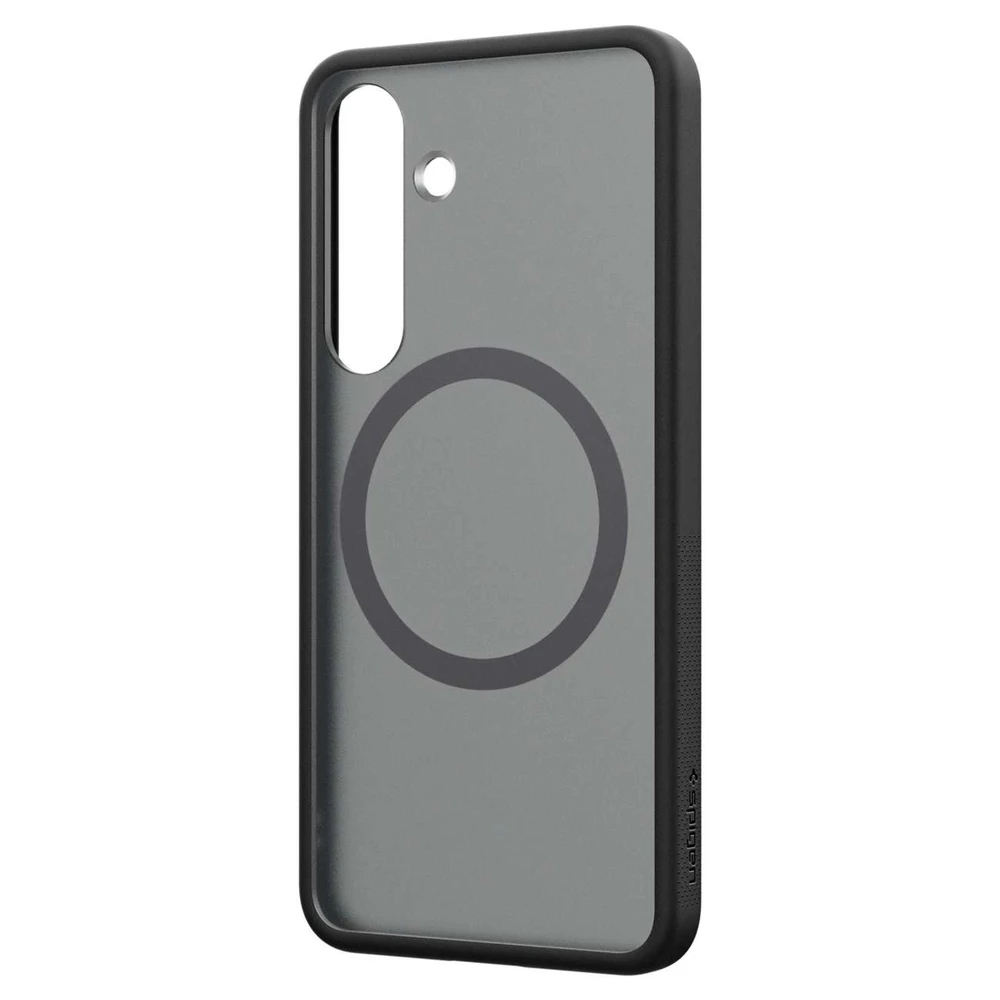 Spigen Capella GP-FPS931PGBJW silikoninis dėklas su MagFit Magnetic Ring skirtas Samsung Galaxy S25 – juodos spalvos