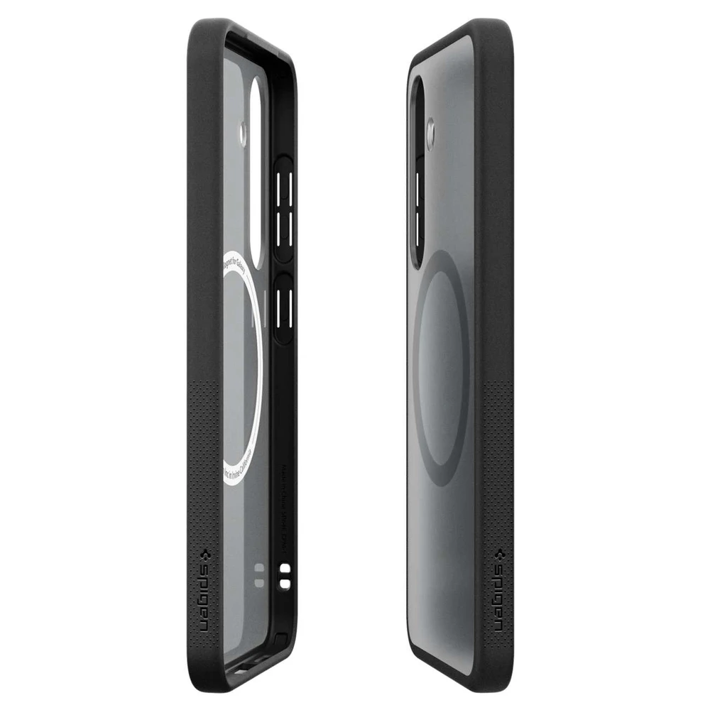 Spigen Capella GP-FPS931PGBJW silikoninis dėklas su MagFit Magnetic Ring skirtas Samsung Galaxy S25 – juodos spalvos