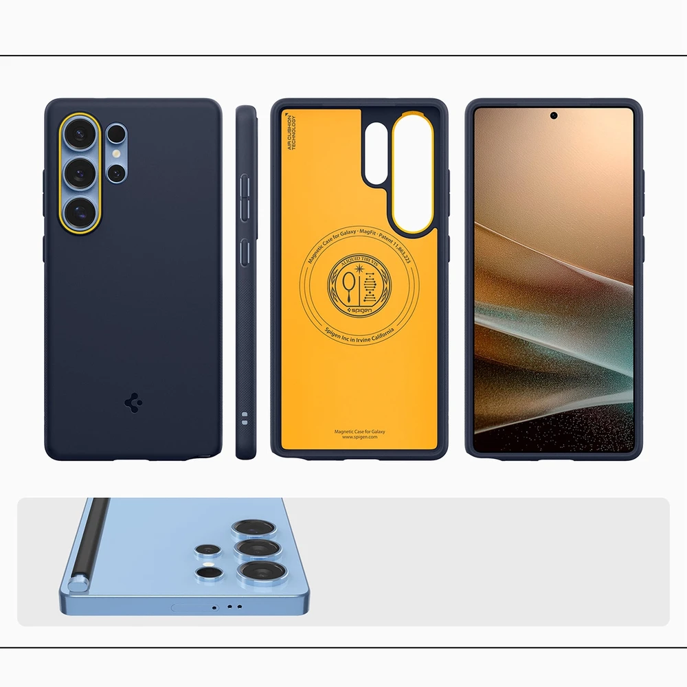 Dėklas Spigen Nano Pop MagSafe, mėlyna (blueberry navy) – Samsung Galaxy S25 Ultra