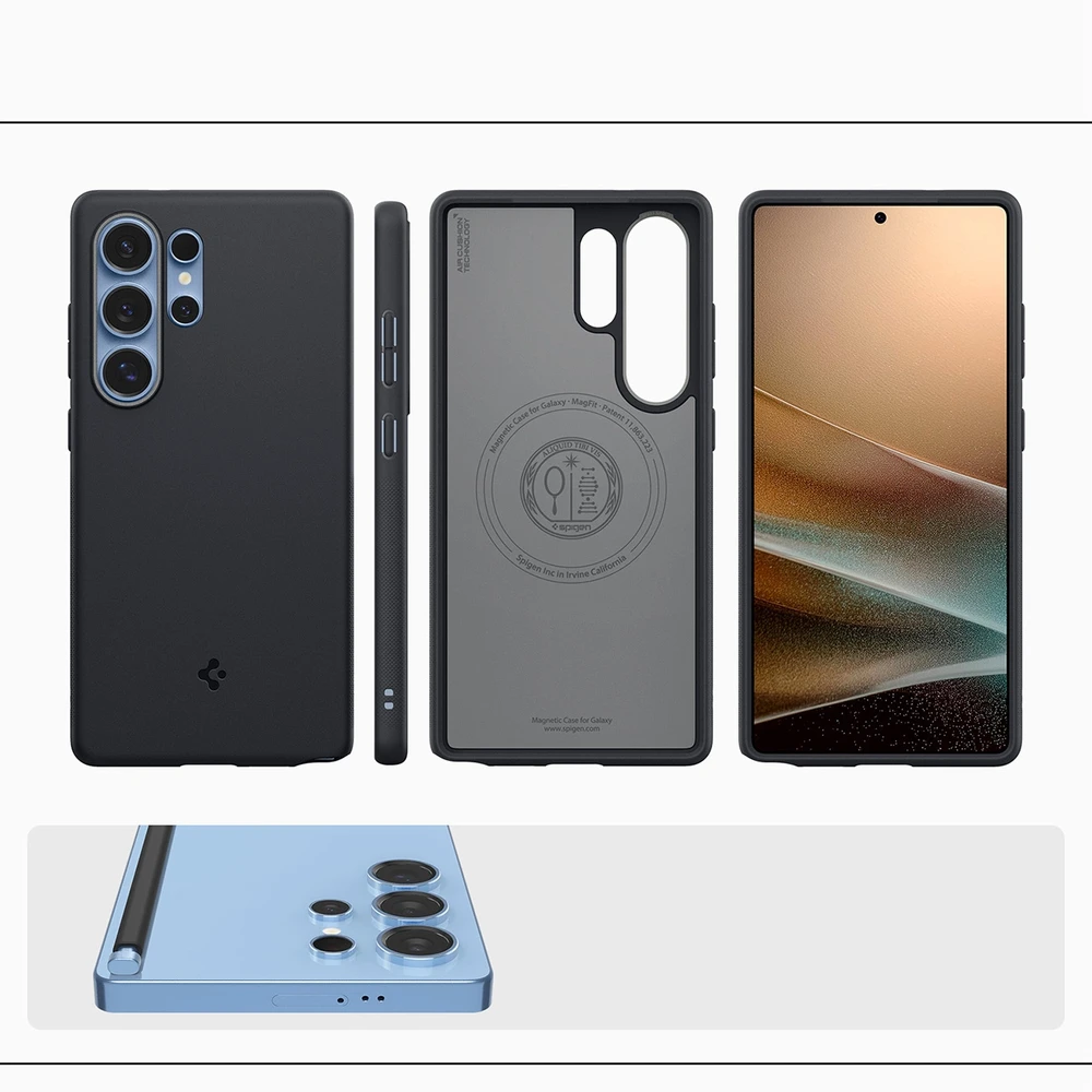 Spigen Caseology Nano Pop dėklas skirtas Samsung Galaxy S25 Ultra – juodos spalvos