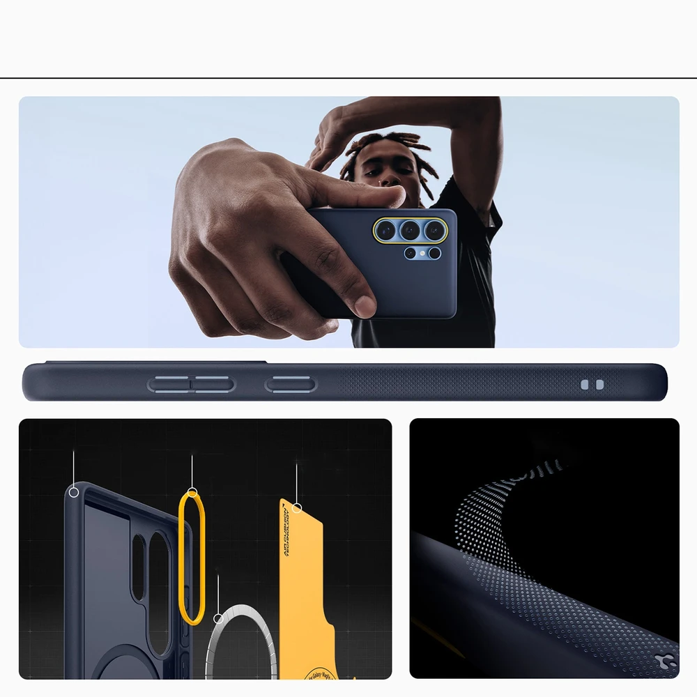 Dėklas Spigen Nano Pop MagSafe, mėlyna (blueberry navy) – Samsung Galaxy S25 Ultra