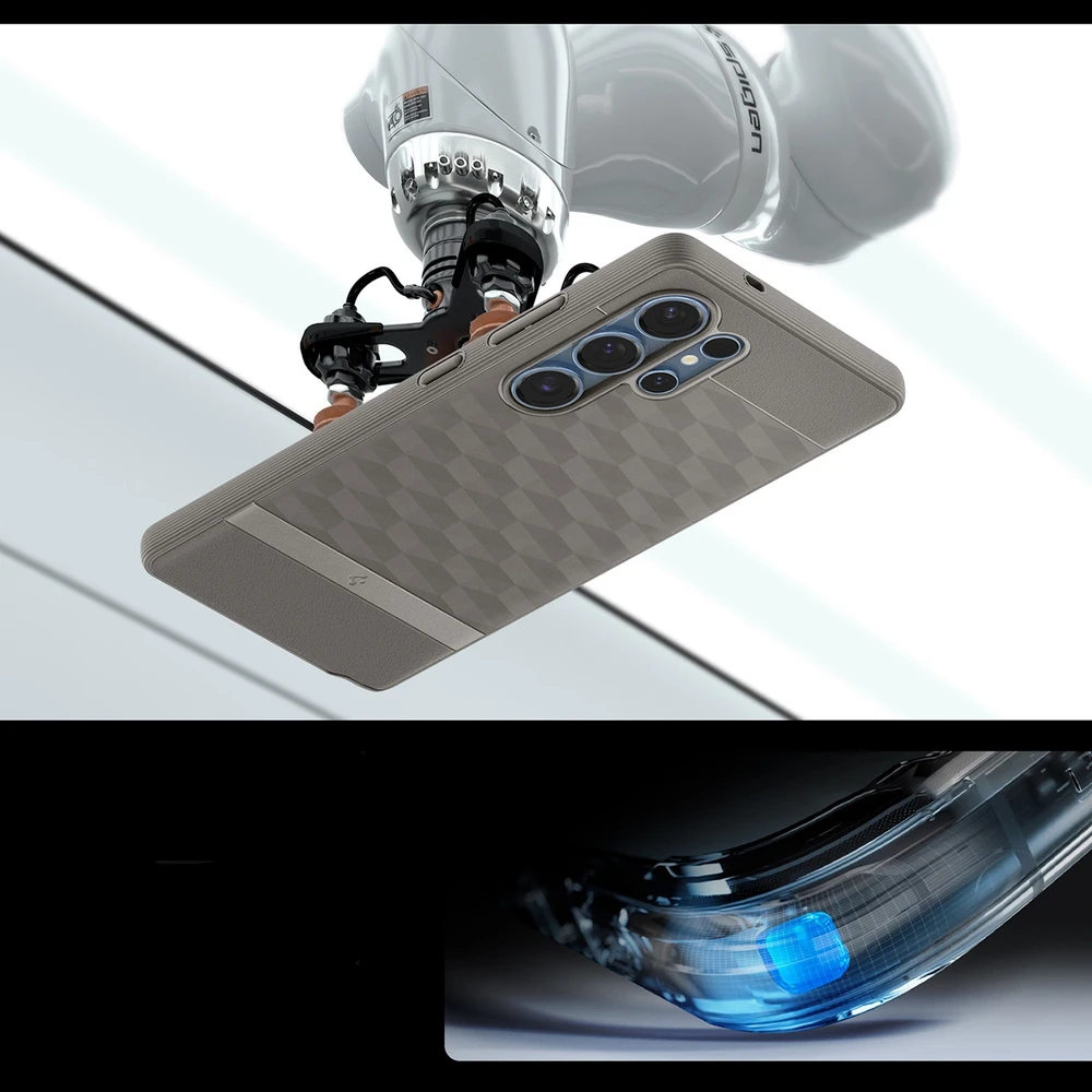 Spigen Caseology Parallax Mag MagSafe Samsung Galaxy S25 Ultra – dėklas telefonui pilkos spalvos