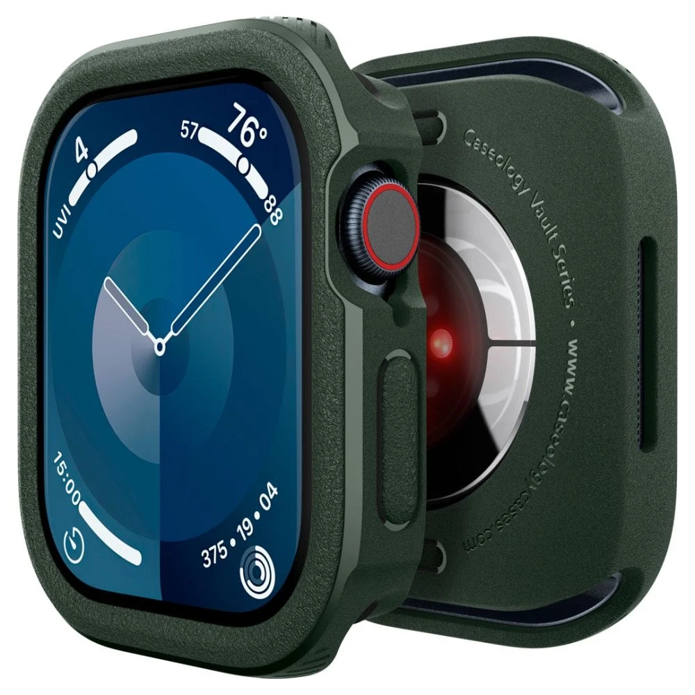 Spigen CASEOLOGY VAULT dėklas skirtas Apple Watch 10 (46mm) – žalios spalvos