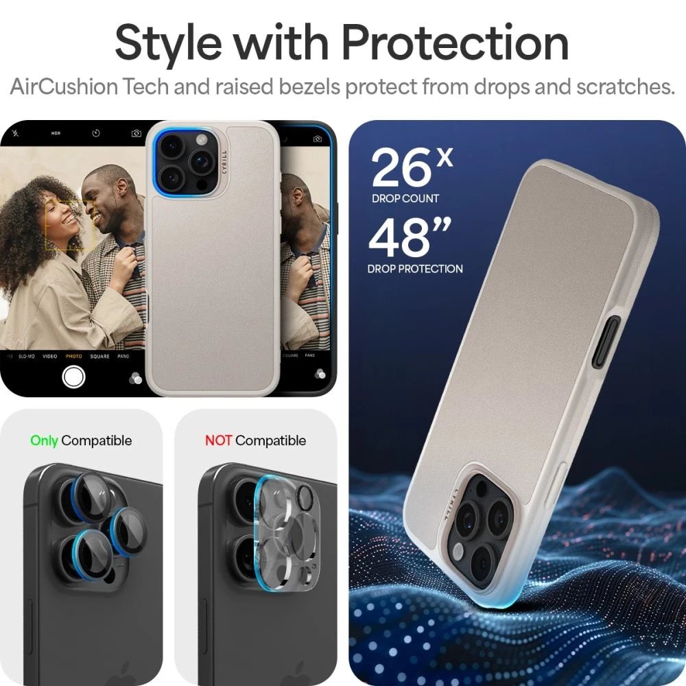 Apple iPhone 16 Pro Max Spigen Cyrill Kajuk MagSafe dėklas jūsų telefonui kreminės spalvos
