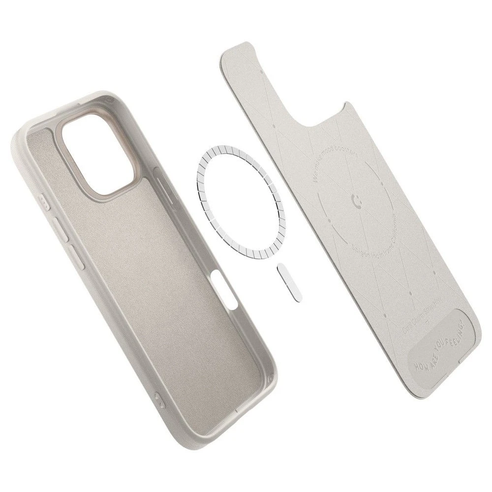 Dėklas „Spigen Cyrill Kajuk MagSafe“, kreminės spalvos – „Apple iPhone 16 Pro“