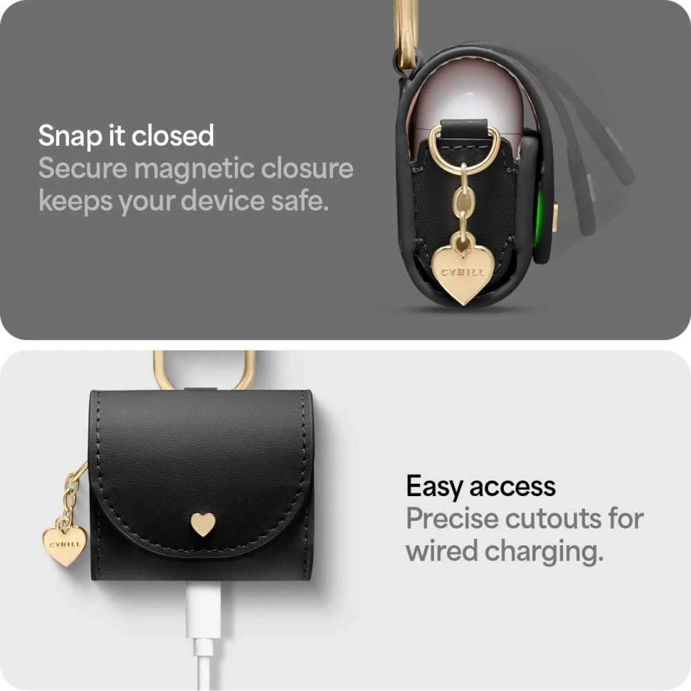 Dėklas Spigen Cyrill Mini Bag for Apple AirPods 4 – juodos spalvos