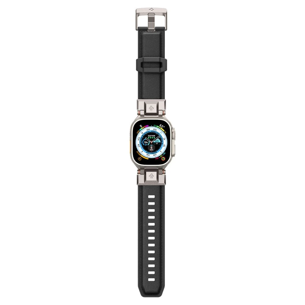 „Spigen DuraPro Armor PU“ dirželis, skirtas „Apple Watch“ 42/44/45/49 mm (juodas)