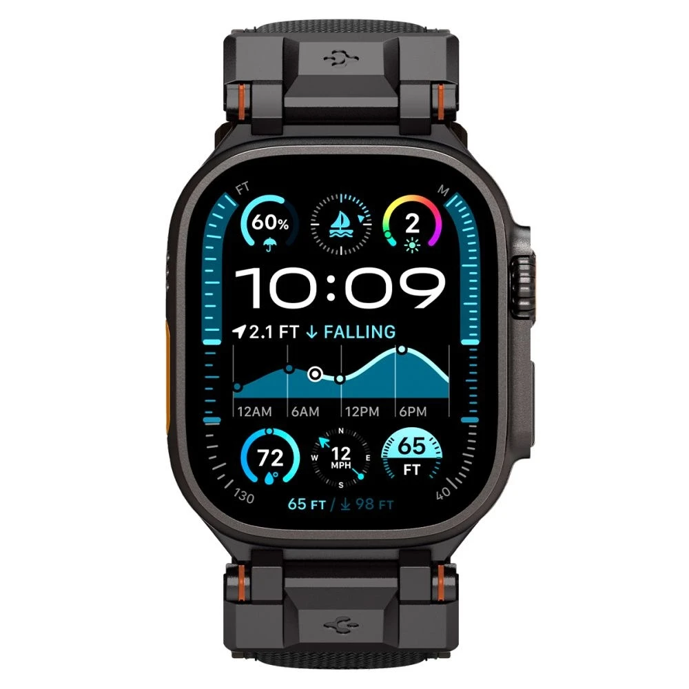 „Spigen DuraPro Armor®“ apyrankė, skirta „Apple Watch 44/45/46/49 mm“ (juodas leidimas)