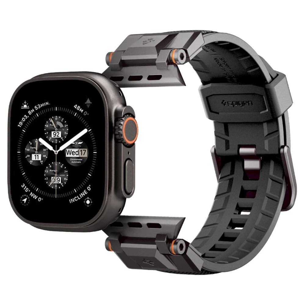 „Spigen DuraPro Armor®“ apyrankė, skirta „Apple Watch 44/45/46/49 mm“ (juodas leidimas)