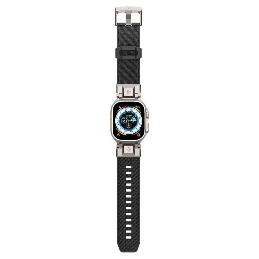 Dėklas Spigen Durapro Armor apyrankė skirta Apple Watch 4/5/6/7/8/9/SE/ Ultra (42/44/45/49 mm) – juodos spalvos