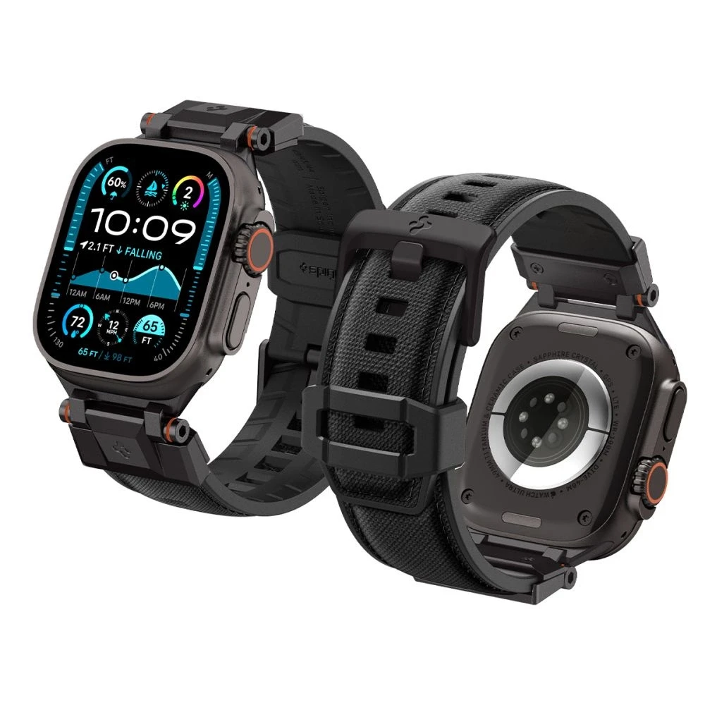 „Spigen DuraPro Armor®“ apyrankė, skirta „Apple Watch 44/45/46/49 mm“ (juodas leidimas)