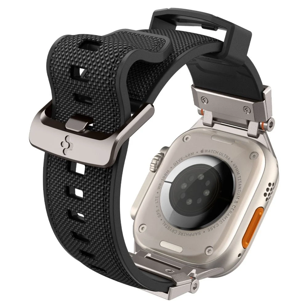 Dėklas Spigen Durapro Armor apyrankė skirta Apple Watch 4/5/6/7/8/9/SE/ Ultra (42/44/45/49 mm) – juodos spalvos