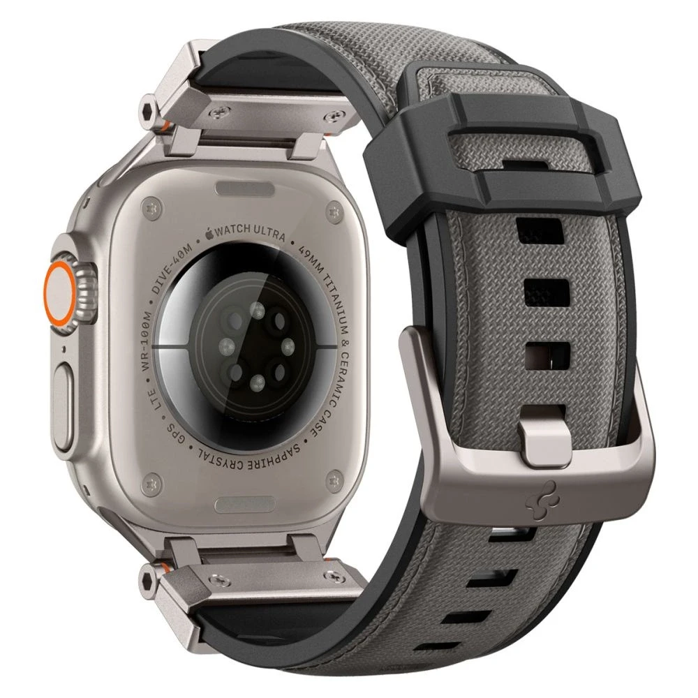 „Spigen DuraPro Armor“ dirželis, skirtas „Apple Watch 44 / 45 / 46 / 49 mm“ – pilkas