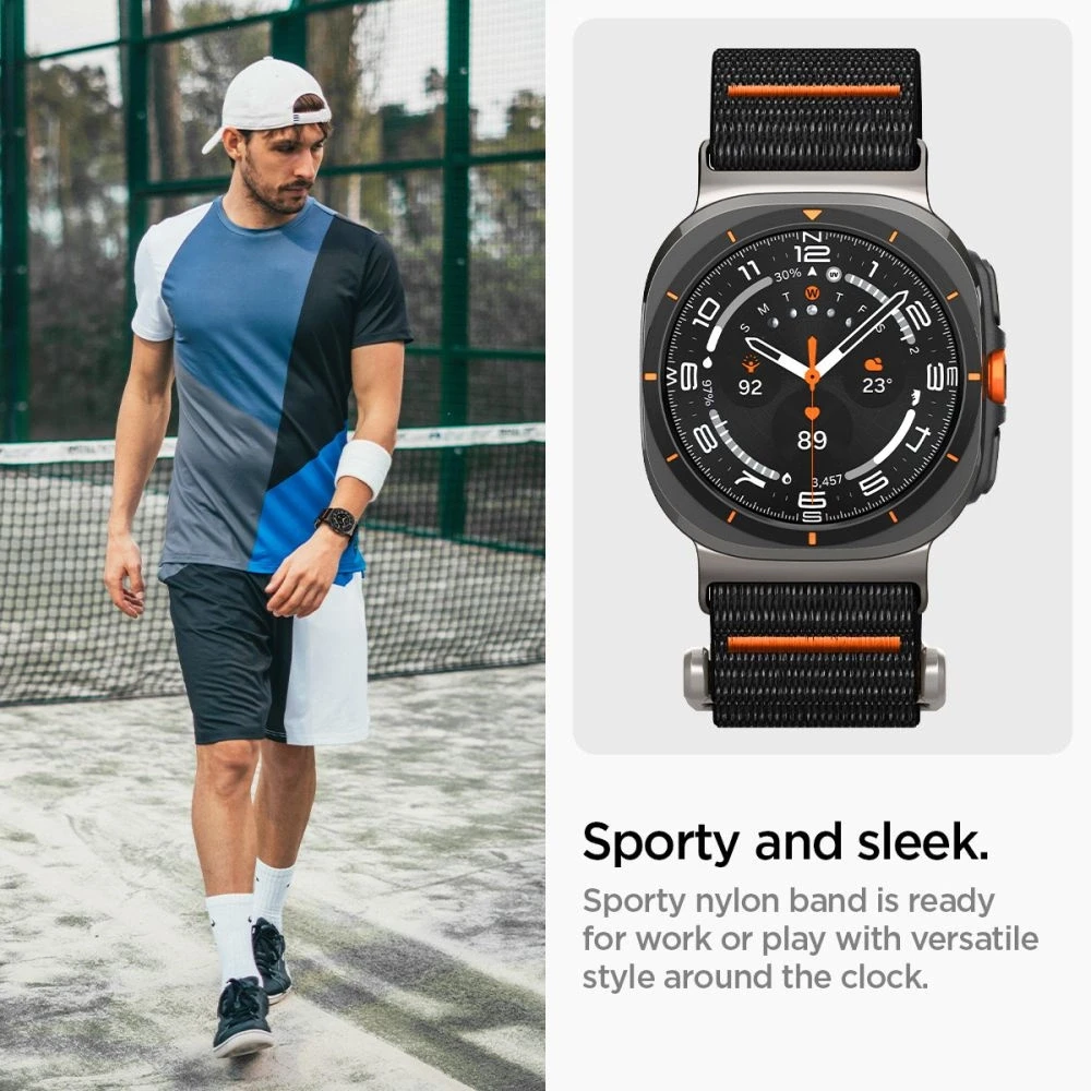 Samsung Galaxy Watch Ultra (47mm) Spigen Durapro Flex juodos spalvos