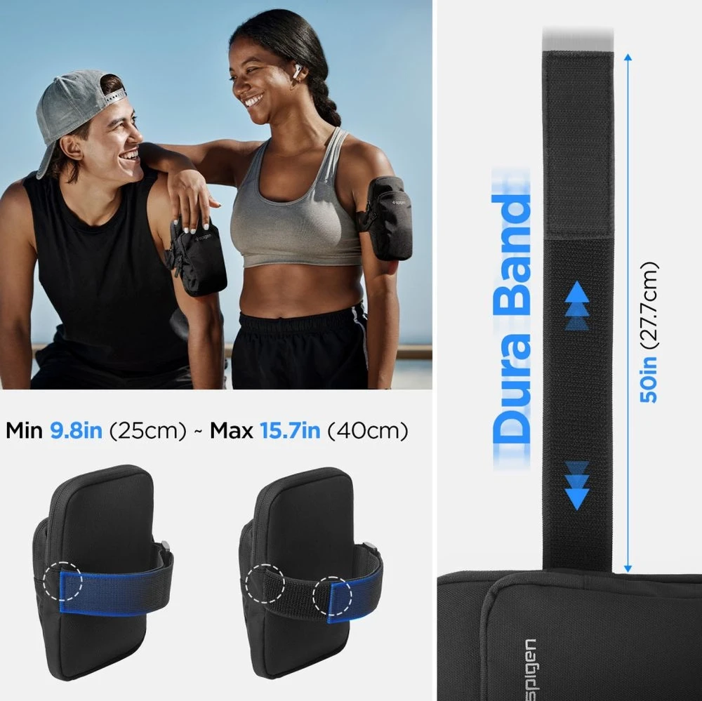 Spigen Dynamic Shield Armband dėklas telefonui juodos spalvos AMP04617