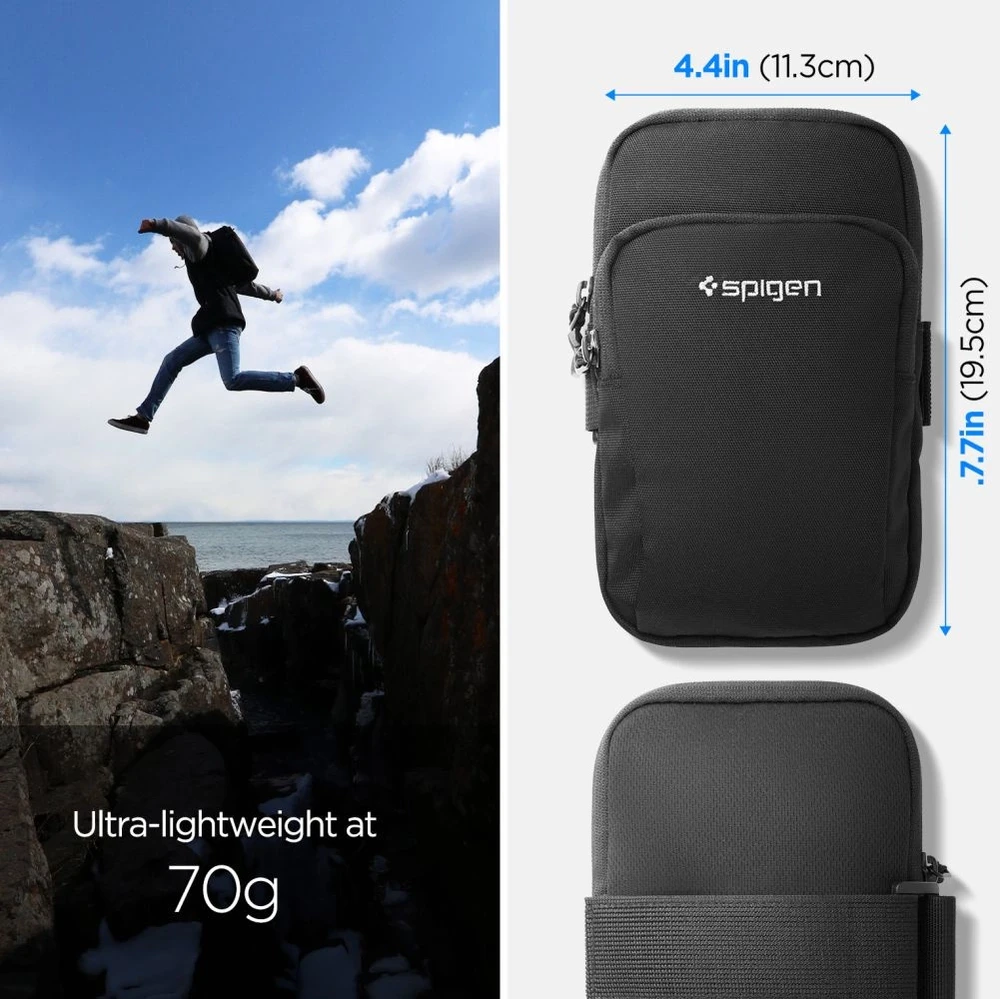 Spigen Dynamic Shield Armband dėklas telefonui juodos spalvos AMP04617