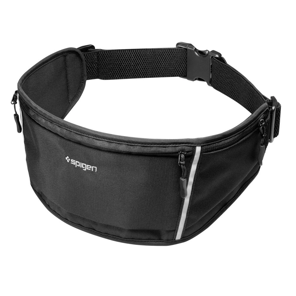 Spigen A710 Dynamic Shield Waist Bag – Sports Waist Bag / Belt Bag for Išmanusis telefonas iki 6.9 (juodos spalvos)