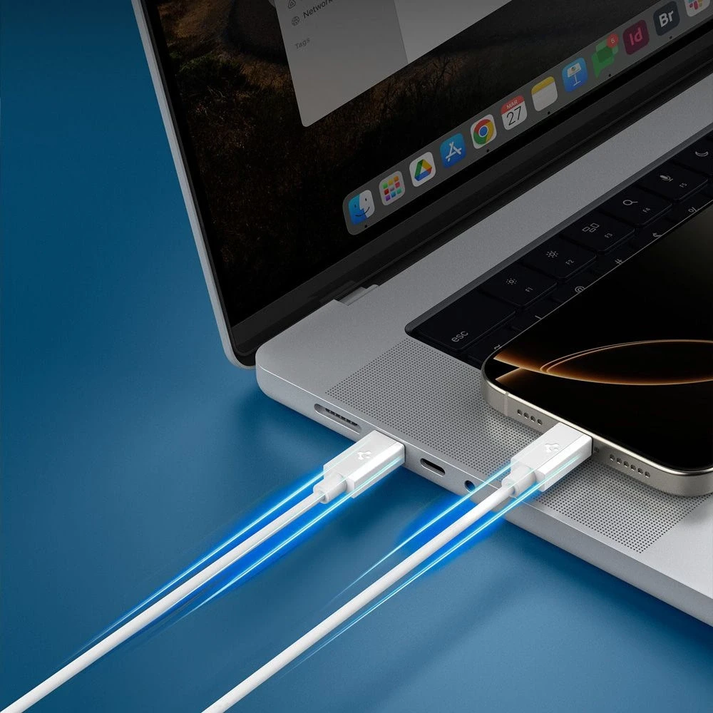 Spigen EB6010CC USB-C Cable 60W 100 cm - Baltas