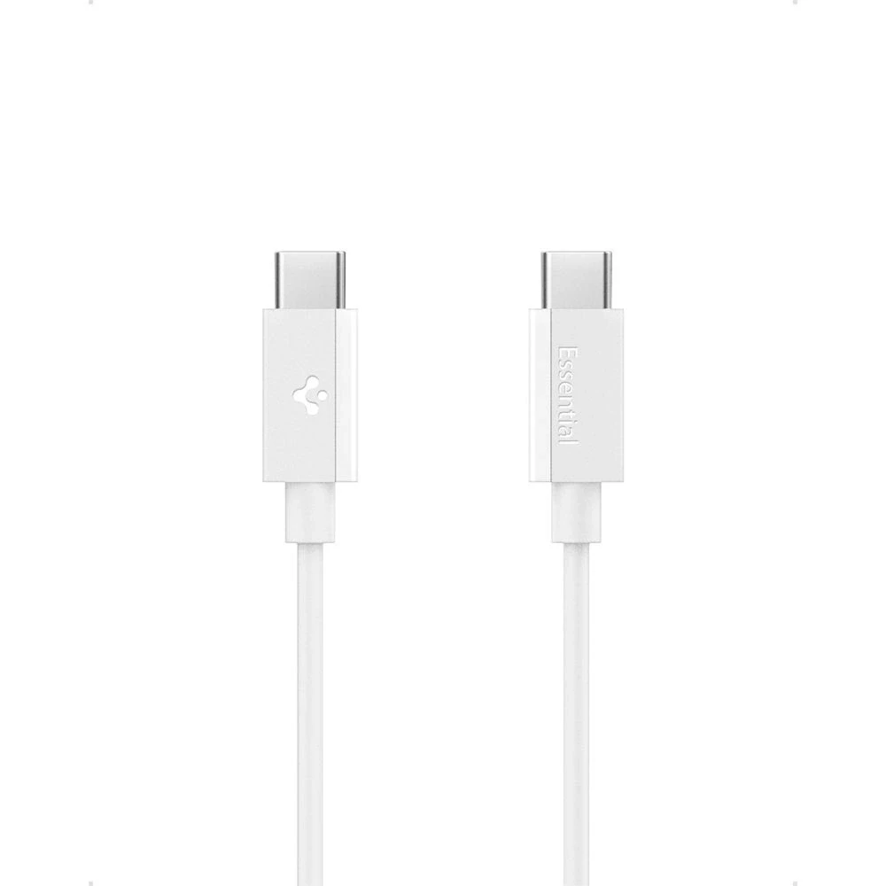 Spigen EB6020CC 60W laidas + USB-C / USB-C laidas 200 cm - Baltas