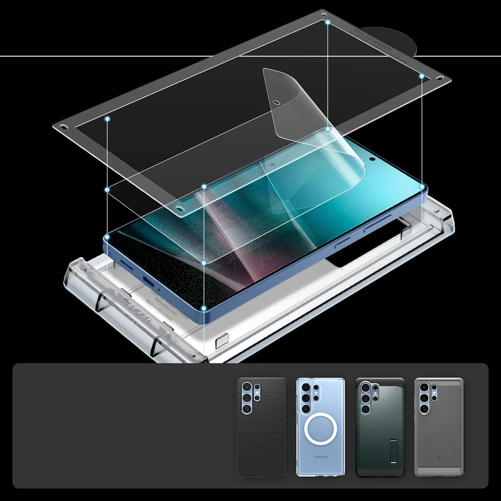 Spigen Elite Shield EZ FIT Hybrid Glass Samsung Galaxy S25 Ultra – Transparent