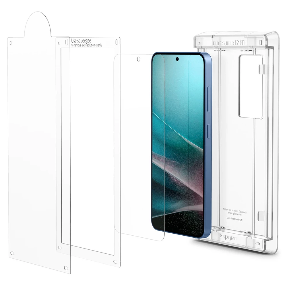 Spigen ELITE SHIELD EZ FIT Hybrid Glass Samsung Galaxy S25 – Transparent