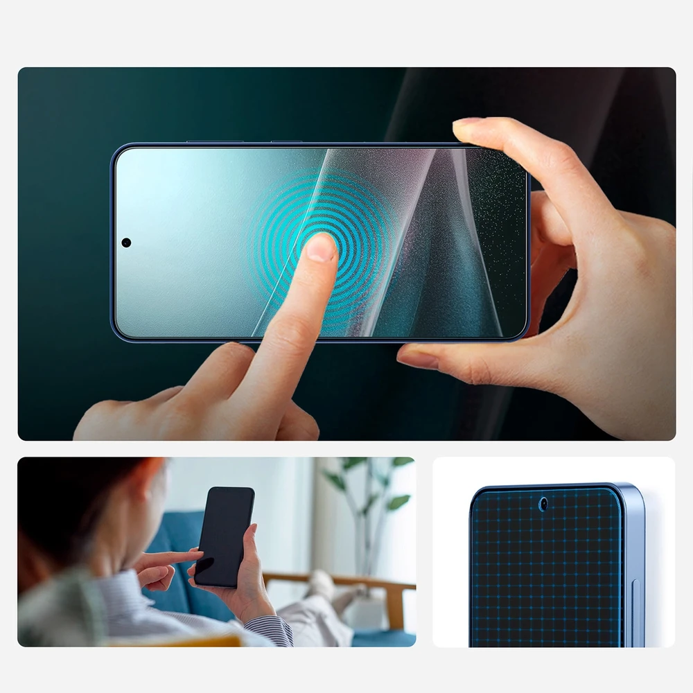 Spigen ELITE SHIELD EZ FIT Hybrid Glass Samsung Galaxy S25 – Transparent