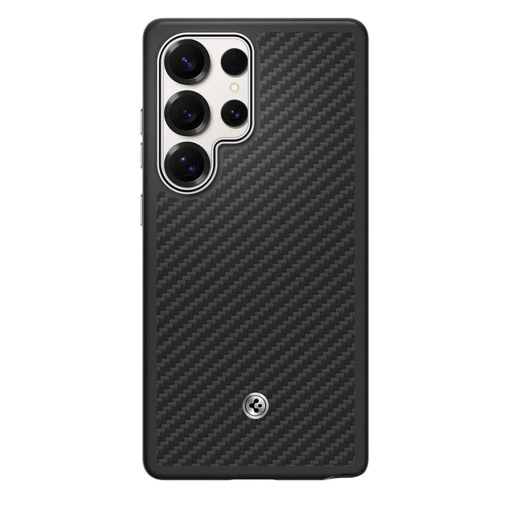 Spigen FPS938PGABW Enzo Aramid dėklas Samsung Galaxy S25 Ultra, juodas sidabras
