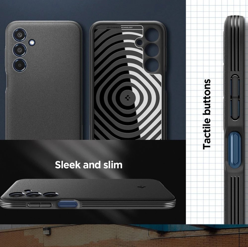 Spigen Essential SandBlast Samsung Galaxy M35 5G – dėklas telefonui juodos spalvos