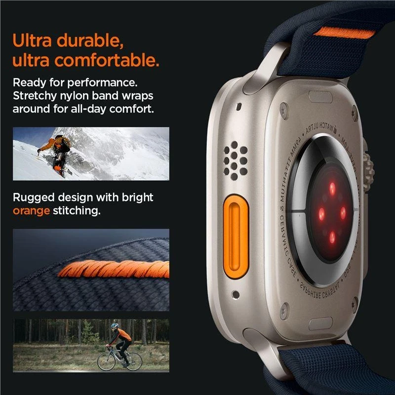 Spigen Fit Lite Ultra Apple Watch 4 / 5 / 6 / 7 / 8 / 9 / SE / Ultra (42 / 44 / 45 / 49 mm) mėlynos spalvos