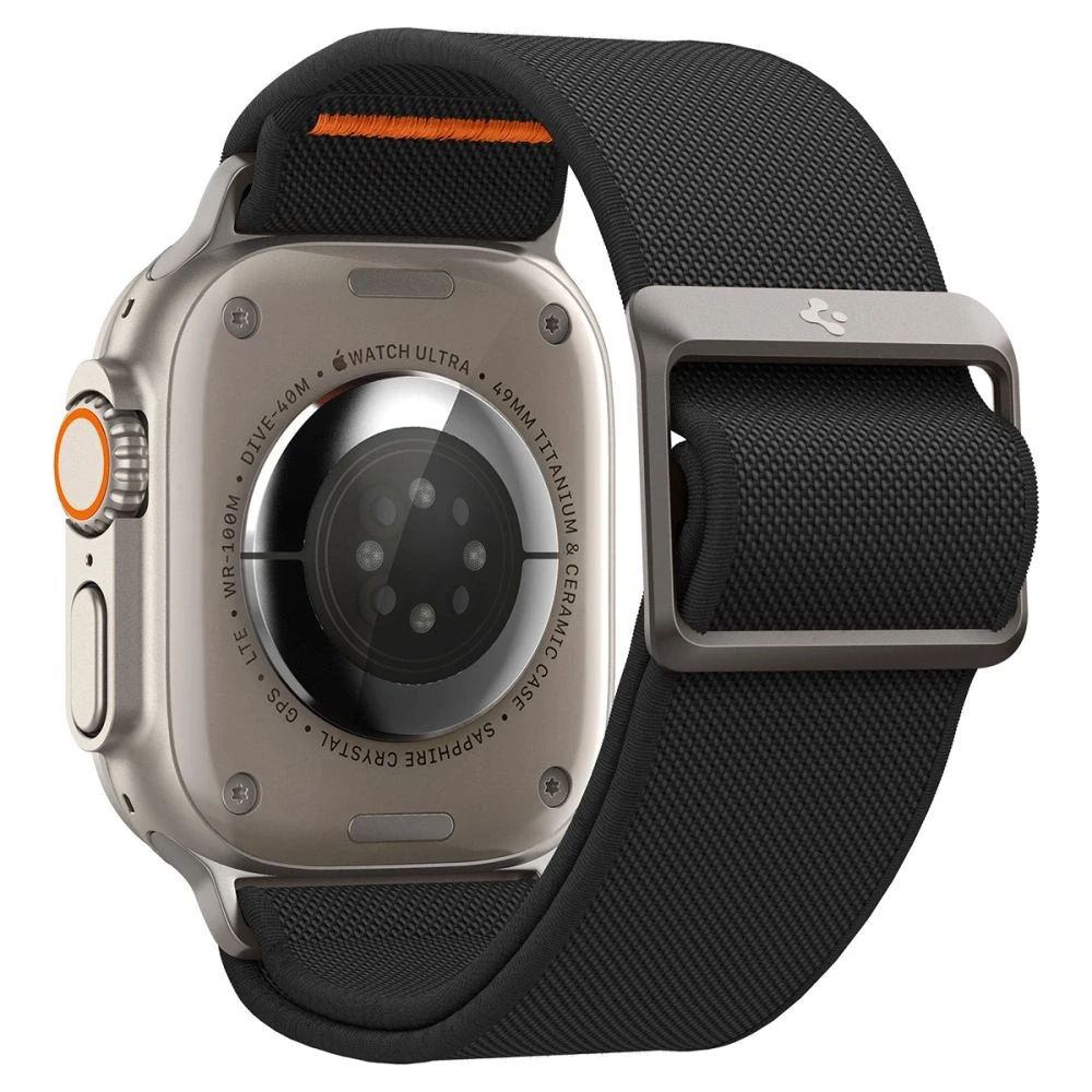 Spigen Fit Lite Ultra Apple Watch 4 / 5 / 6 / 7 / 8 / 9 / SE / Ultra (42 / 44 / 45 / 49 mm) juodos spalvos