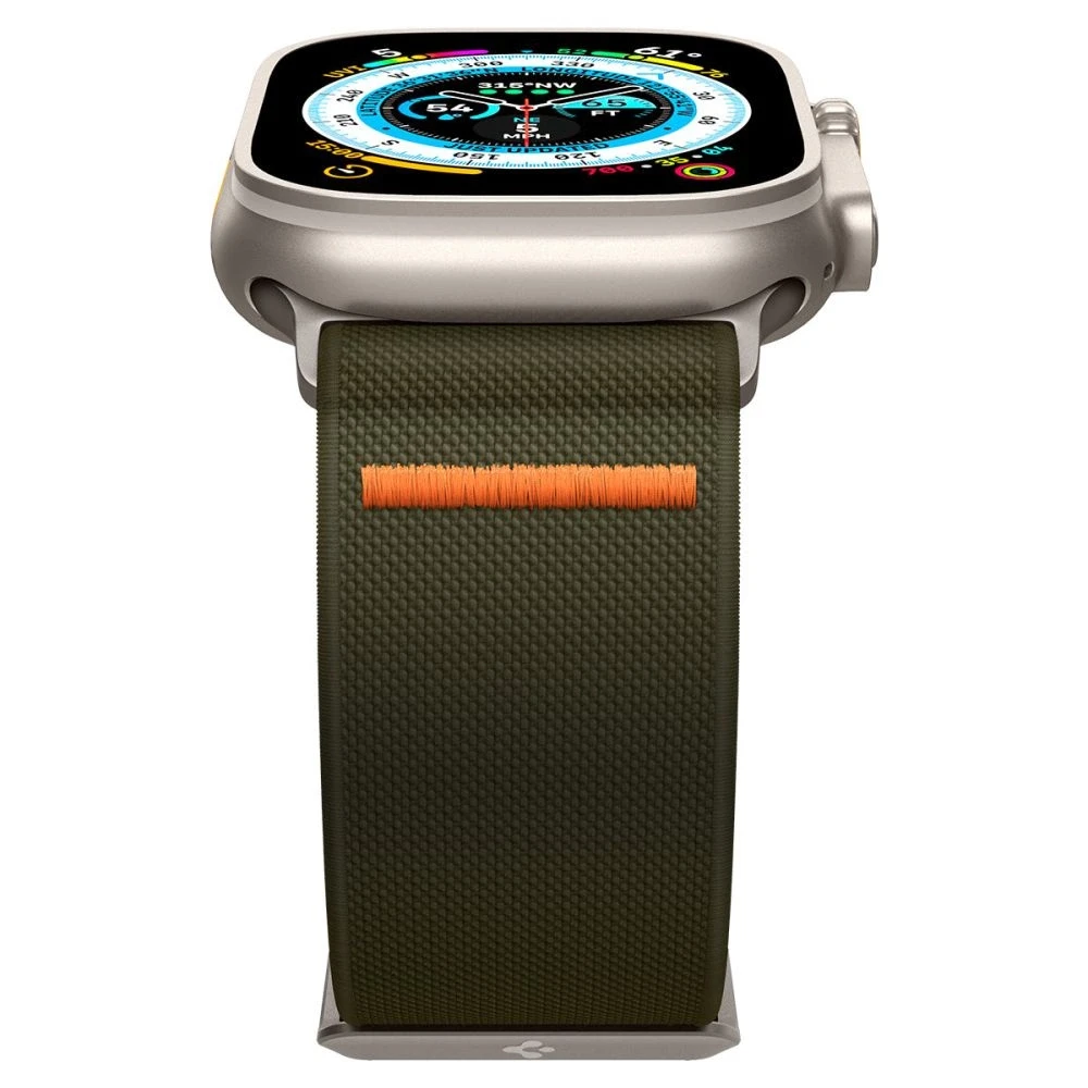 Dėklas „Spigen Fit Lite Ultra®“ dirželis, skirtas „Apple Watch 42/44/45/49 mm“ (chaki spalvos)