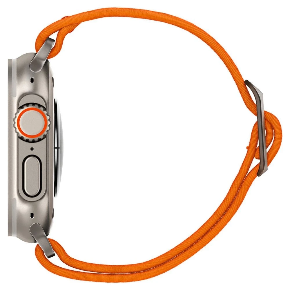 Dėklas Spigen Fit Lite Ultra Apple Watch 4 / 5 / 6 / 7 / 8 / SE / Ultra (42 / 44 / 45 / 49 mm) oranžinės spalvos