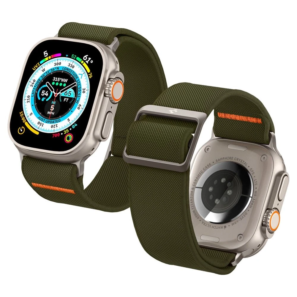 Dėklas „Spigen Fit Lite Ultra®“ dirželis, skirtas „Apple Watch 42/44/45/49 mm“ (chaki spalvos)