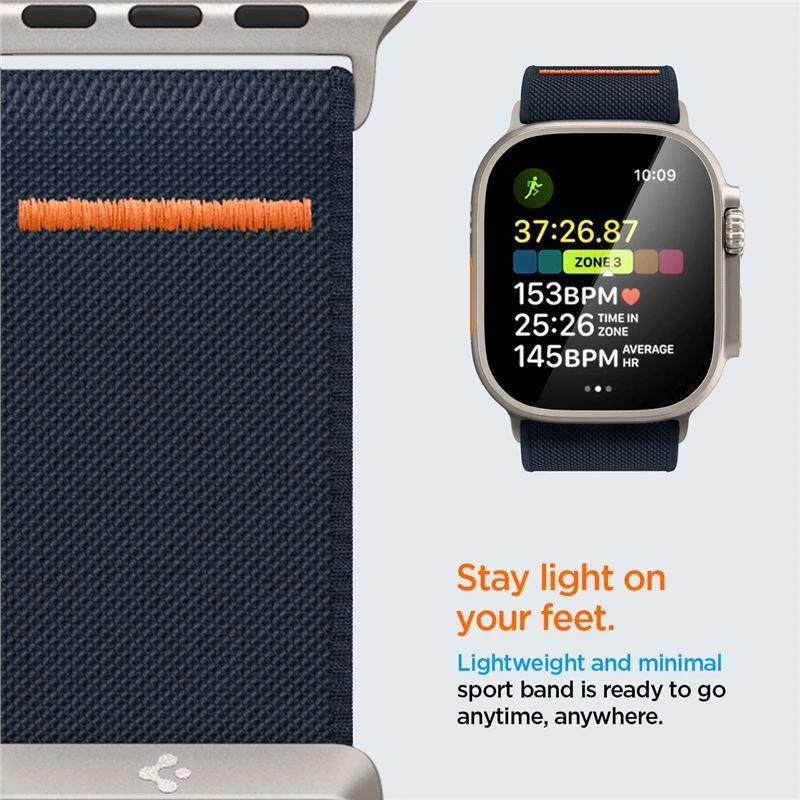 Spigen Fit Lite Ultra Apple Watch 4 / 5 / 6 / 7 / 8 / 9 / SE / Ultra (42 / 44 / 45 / 49 mm) mėlynos spalvos