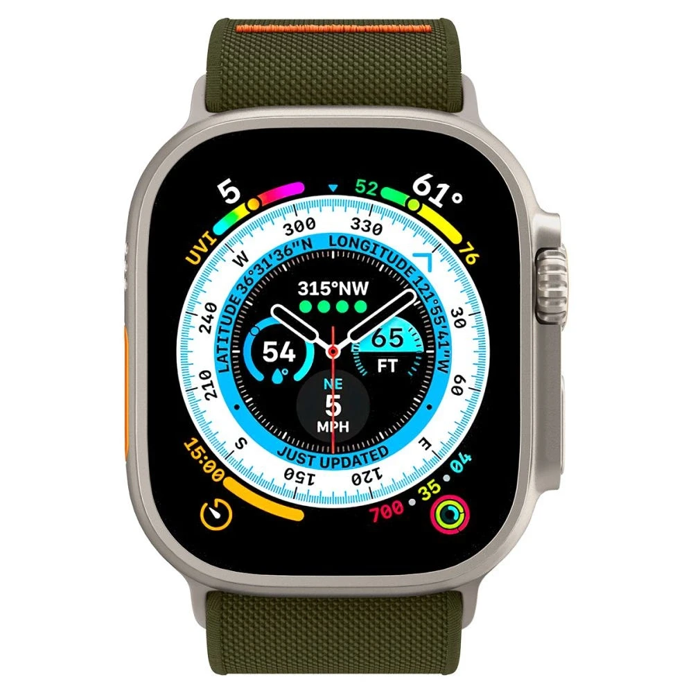 Dėklas „Spigen Fit Lite Ultra®“ dirželis, skirtas „Apple Watch 42/44/45/49 mm“ (chaki spalvos)