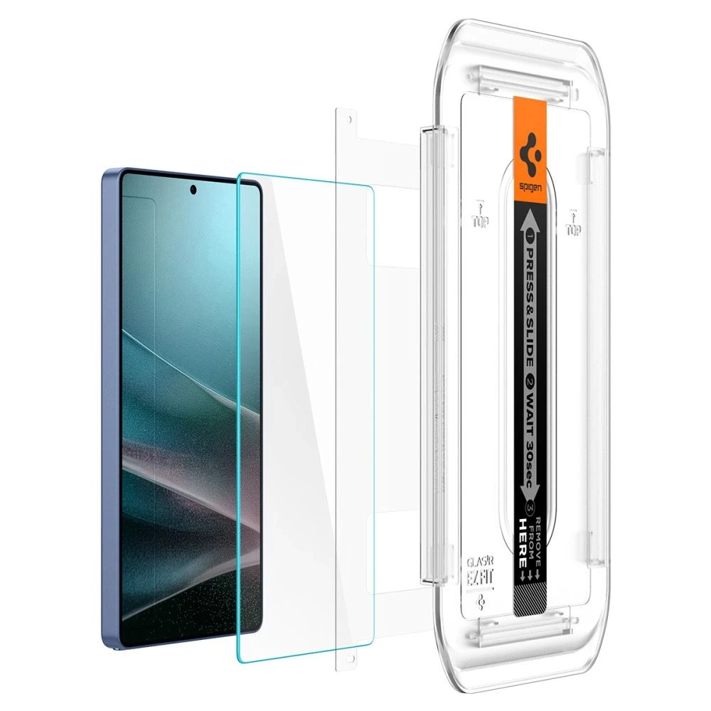 Spigen apsauginis stiklas GLAS.TR”EZ FIT” HD 2-pack skirtas Samsung Galaxy S25 Ultra transparent