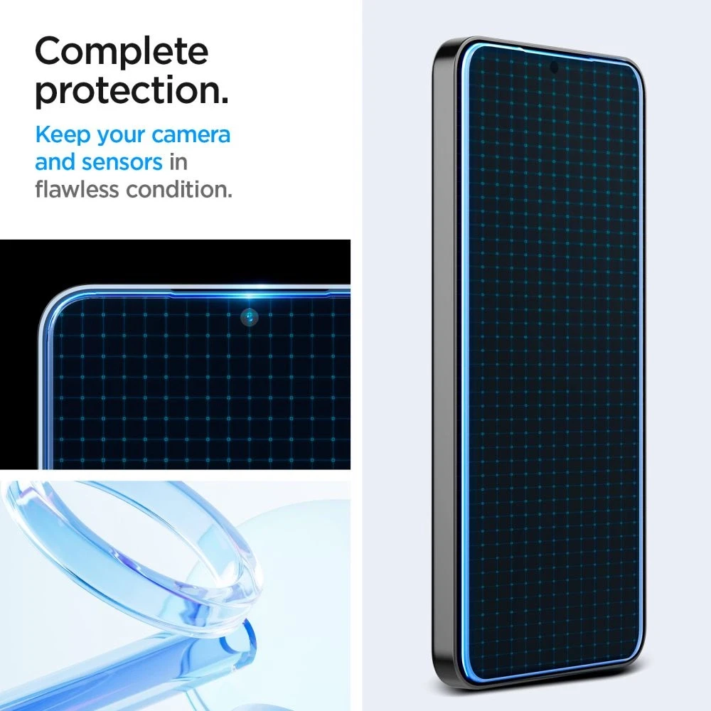 Apsauginis stiklas telefonui Samsung Galaxy S24 Plus Spigen Glas.tr „EZ Fit” 2 vnt. skaidrus