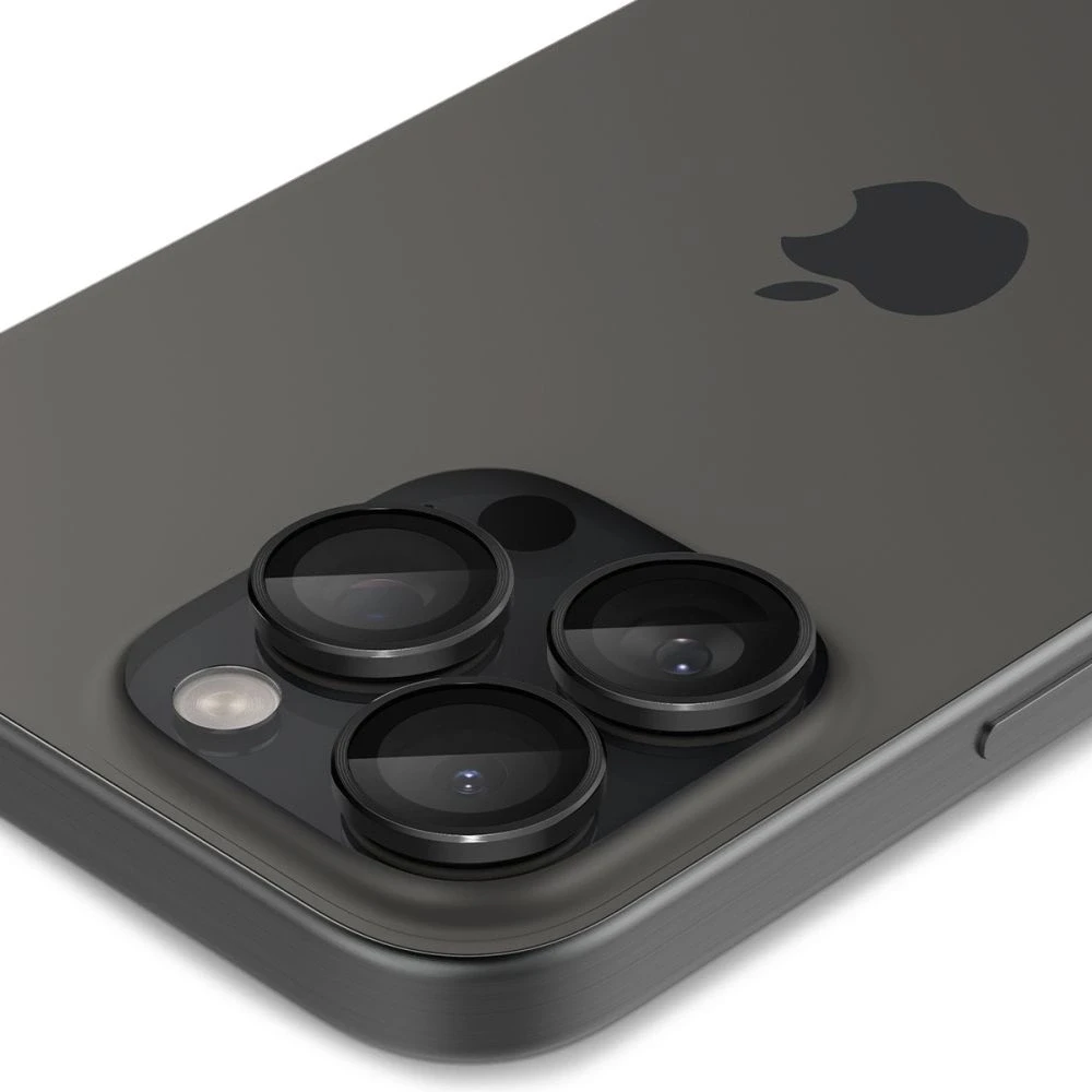 Spigen OPTIK.TR ”EZ FIT” CAMERA PROTECTOR 2-PACK Apple iPhone 14 Pro / 14 Pro Max / 15 Pro / 15 Pro Max / 16 Pro / 16 Pro Max / 17 Pro / 17 Pro Max Juodas