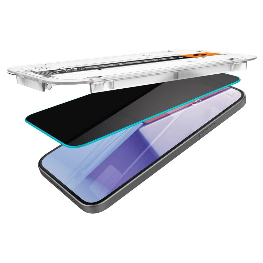 Apsauginis stiklas telefonui Apple iPhone 15 Spigen Glas.tr „EZ Fit” Privacy