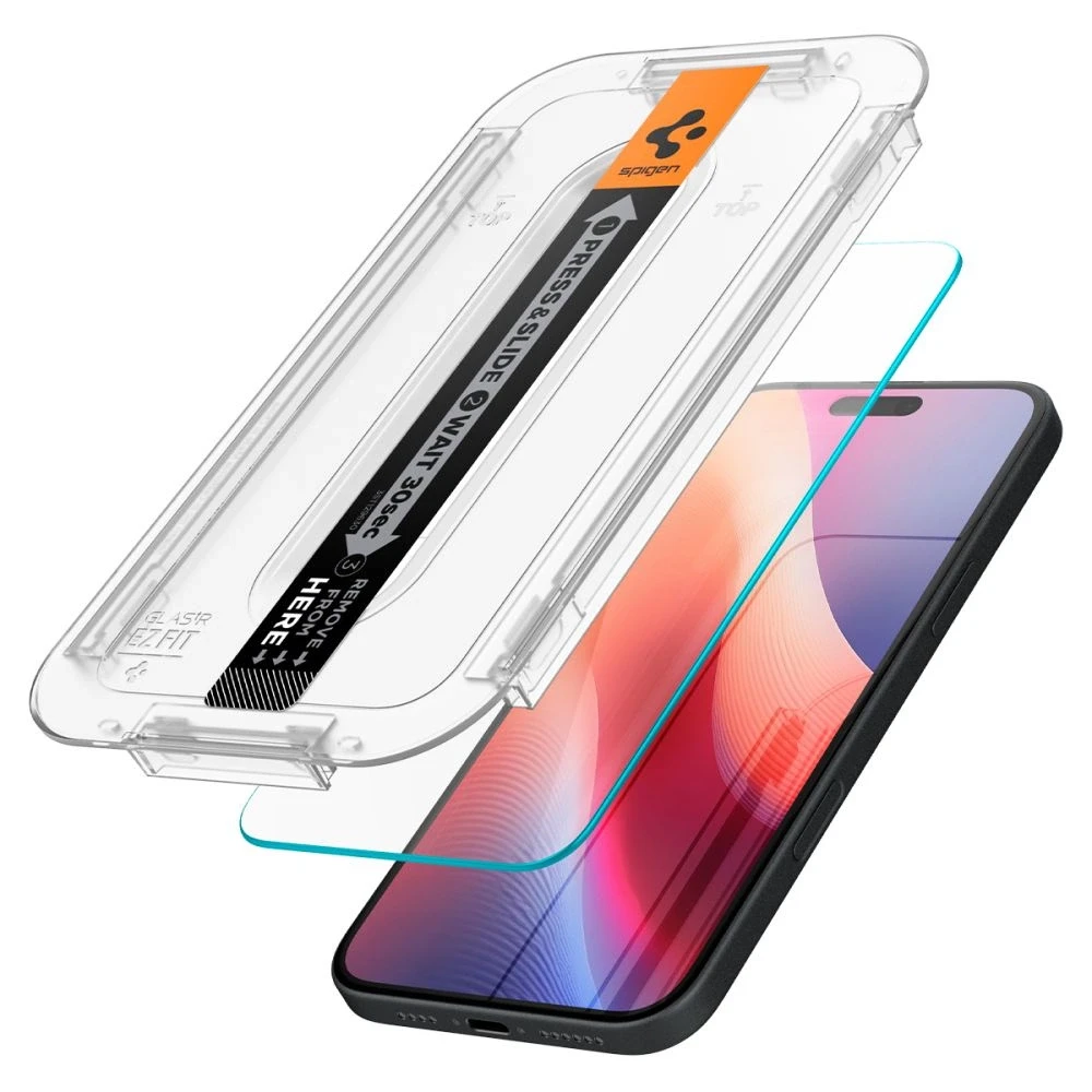 Spigen grūdintas stiklas GLAS.TR EZ FIT 2-PACK skirtas iPhone 15 6,1 Clear