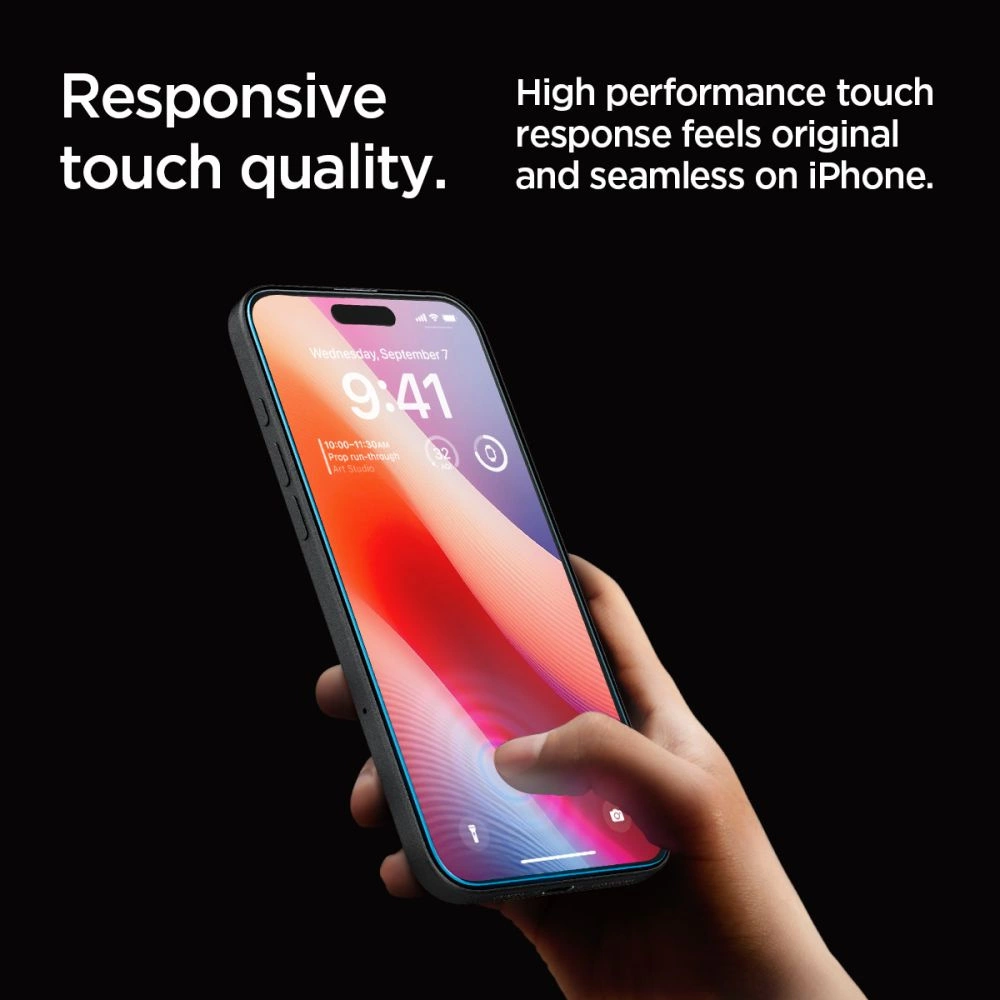 „Spigen Glass tR EZ Fit HD“ 1 vnt., skaidrus – „Apple iPhone 16 Pro Max“