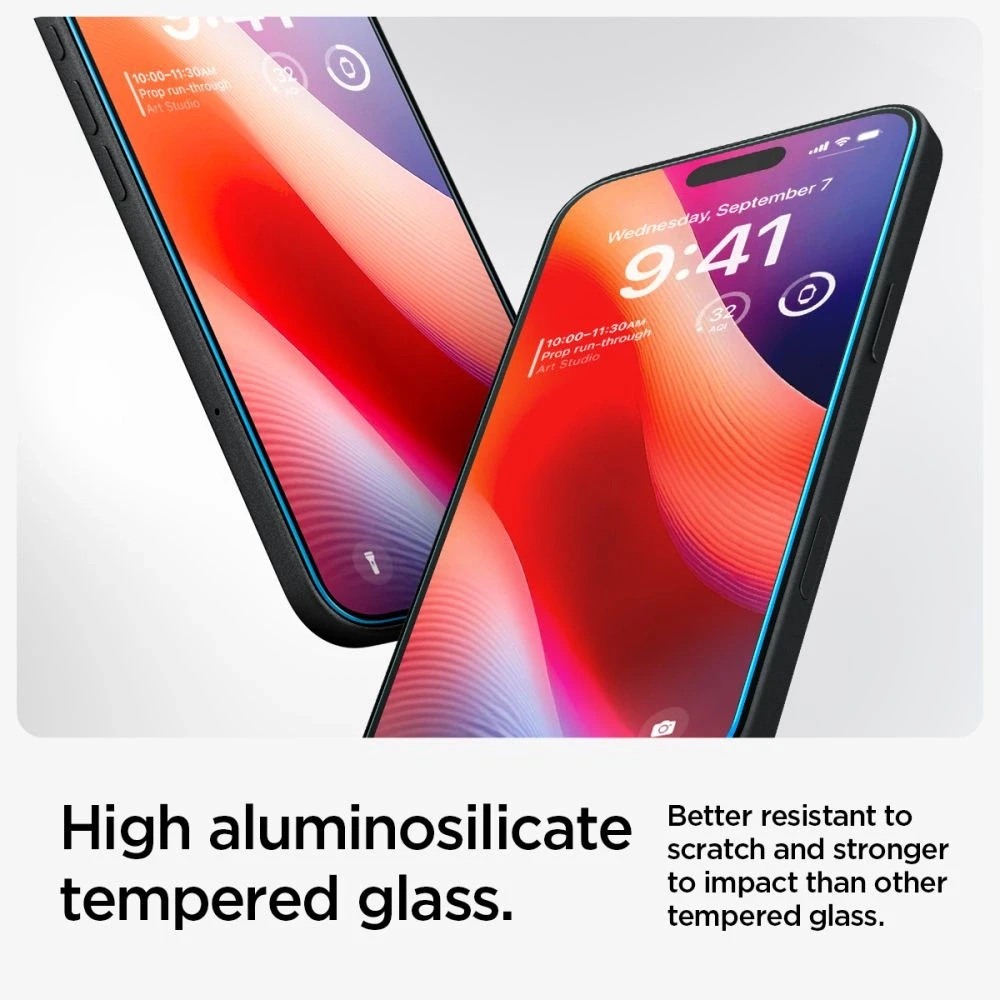GRŪDINTAS STIKLAS SPIGEN GLAS.TR EZ FIT IPHONE 15 CLEAR