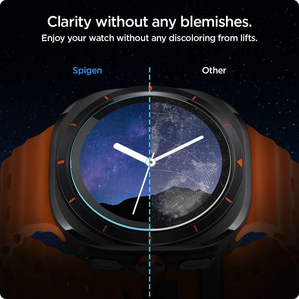 Apsauginis stiklas Samsung Galaxy Watch Ultra (47mm) Spigen GLAS.TR ”EZ-FIT” 2-PACK Clear