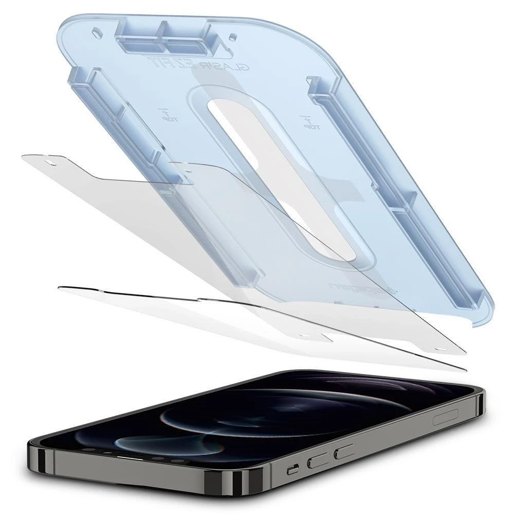 Apsauginis ekrano stiklas Spigen TR „EZ FIT” 2-pack Apple iPhone 12/12 Pro