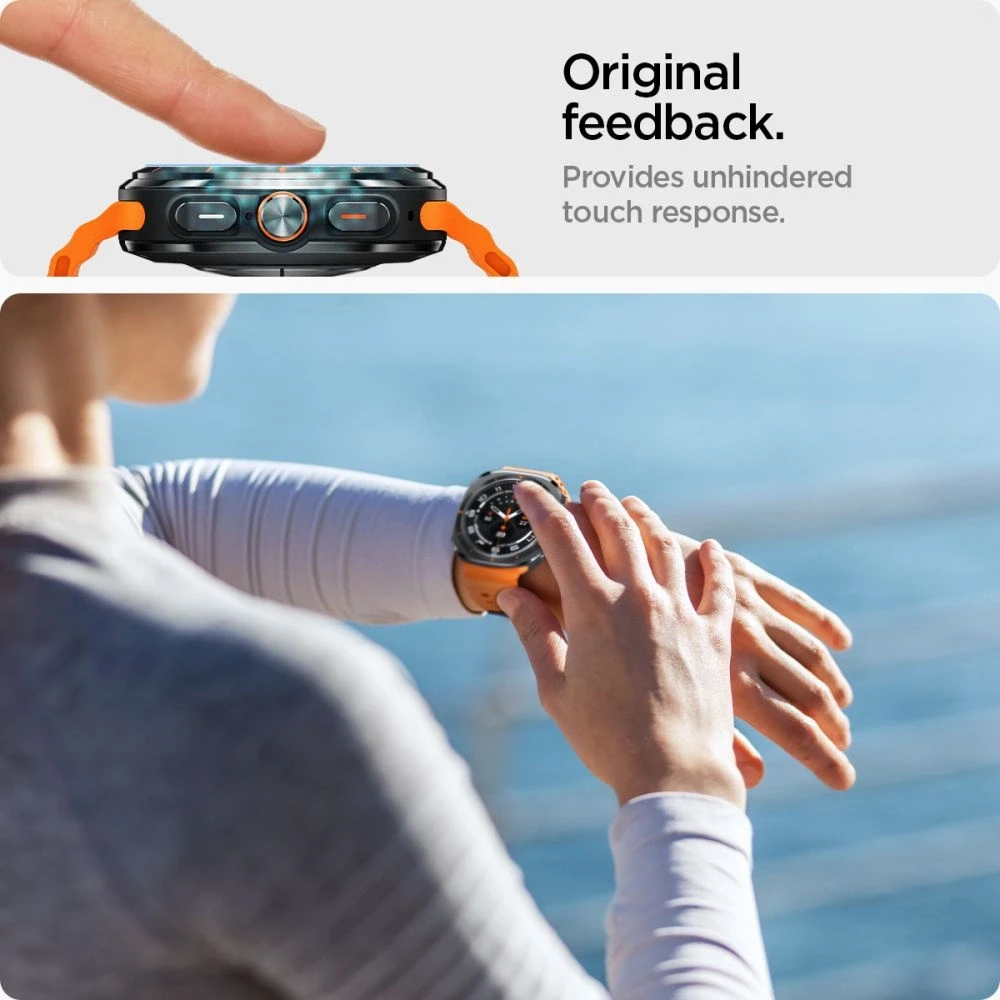 Apsauginis stiklas Samsung Galaxy Watch Ultra (47mm) Spigen GLAS.TR ”EZ-FIT” 2-PACK Clear