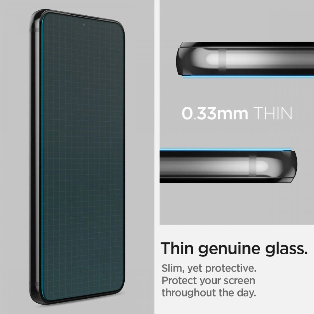 Apsauginis stiklas Spigen GLAS.TR „EZ FIT” 2-pack Samsung Galaxy S22